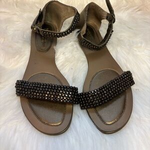 Elegant Brown Studded Kenneth Cole Sandals